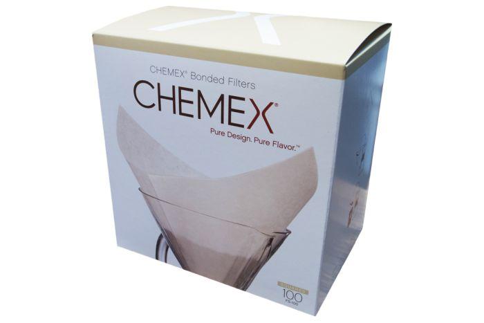 Chemex 6 cup filter papers. Brewing equipment. A special Chemex paper filter which is similar to the coffee cone, they are thicker than the standard paper filters used for a drip coffee makers and hot water will need to be poured over coffee grounds in a paper filter.