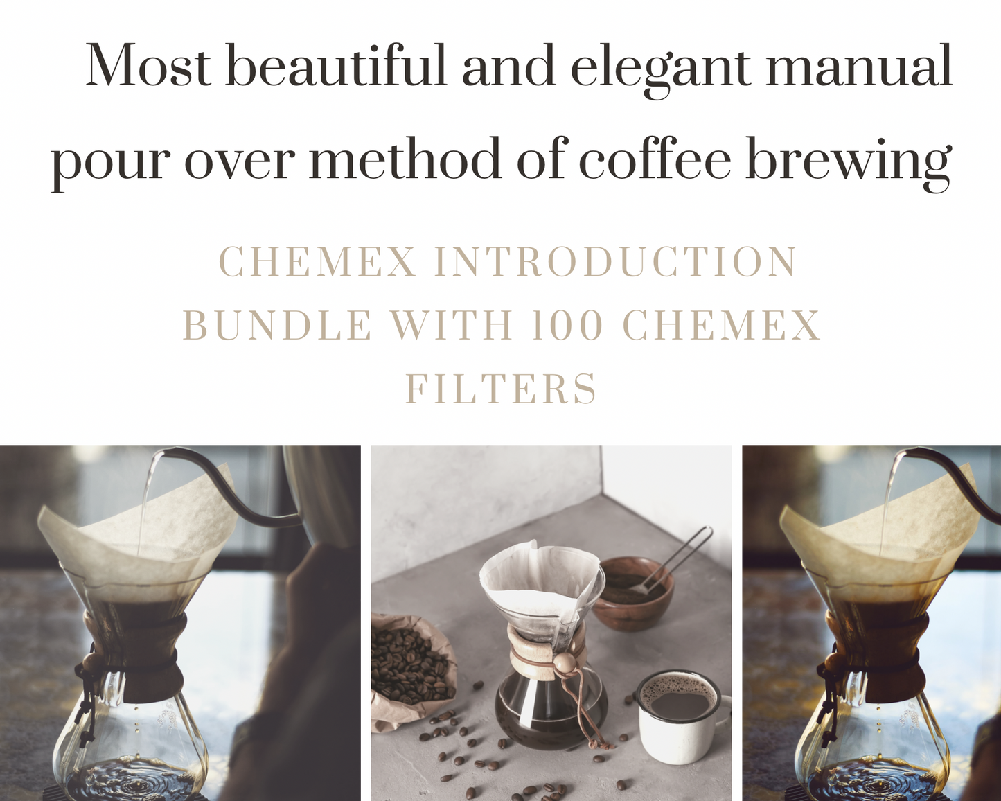 Chemex Introduction Bundle with 100 Chemex filters-Coffee Tasting at Home-Rancliffe Coffee House